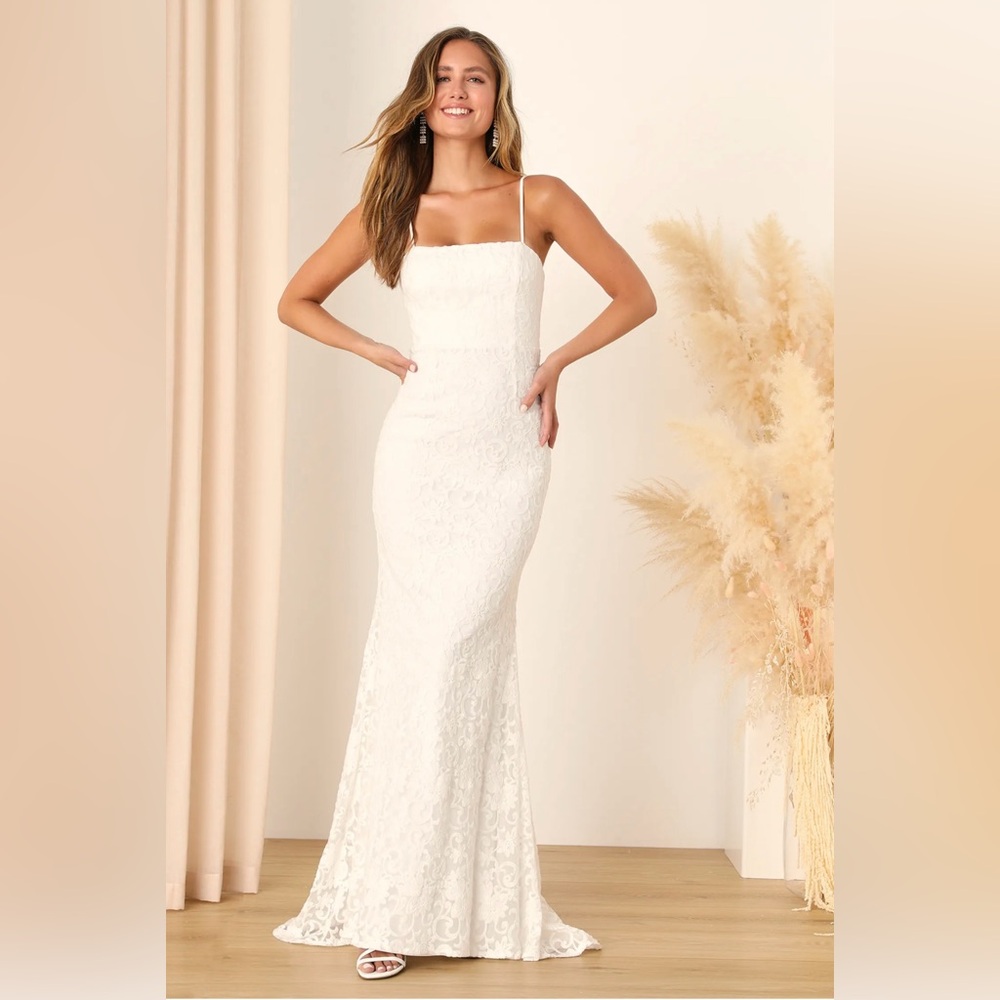 Lulus My Kind of Forever White Mesh Floral Embroidered Maxi Dress